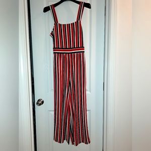 Express Jumpsuit Wide Leg Striped Size M
